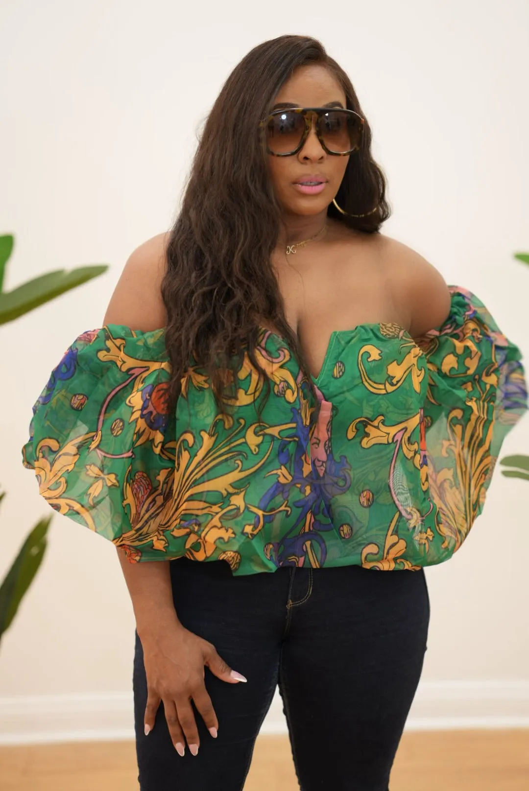 Kharyn Green Off Shoulder Perfect Fit Collection