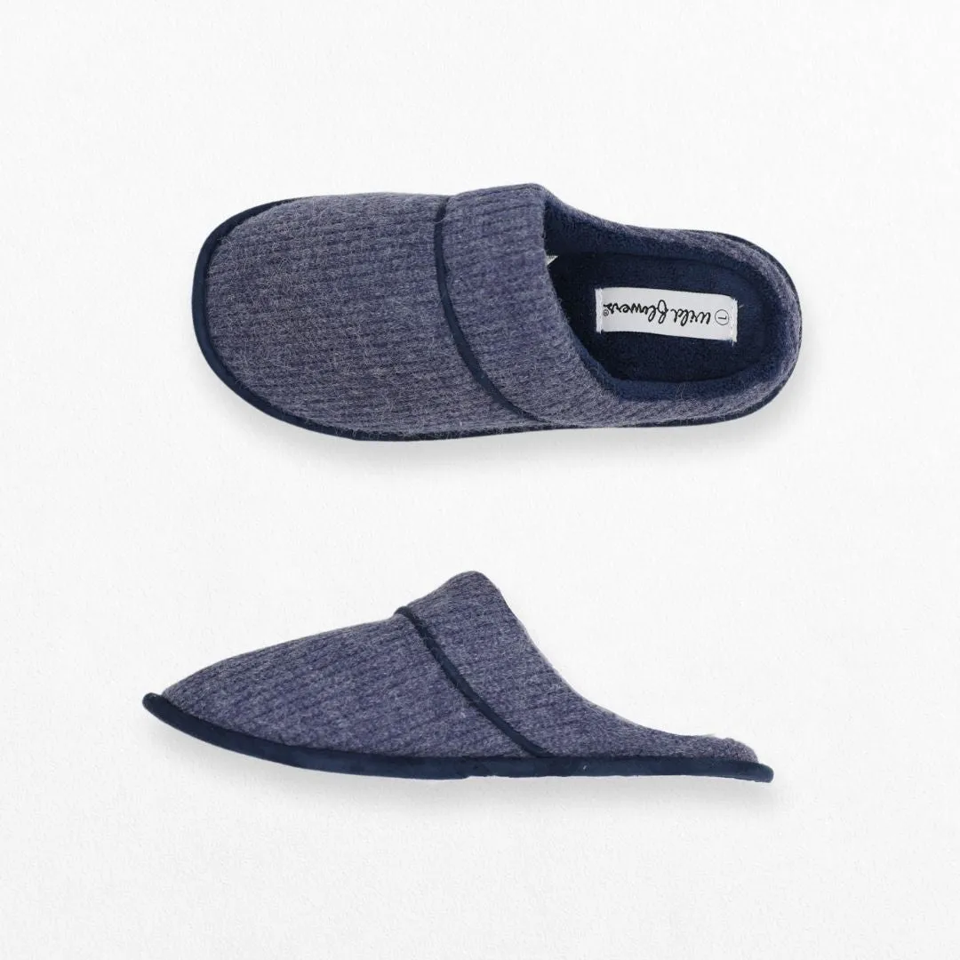 Ladies Closed Toe Ribbed Slippers