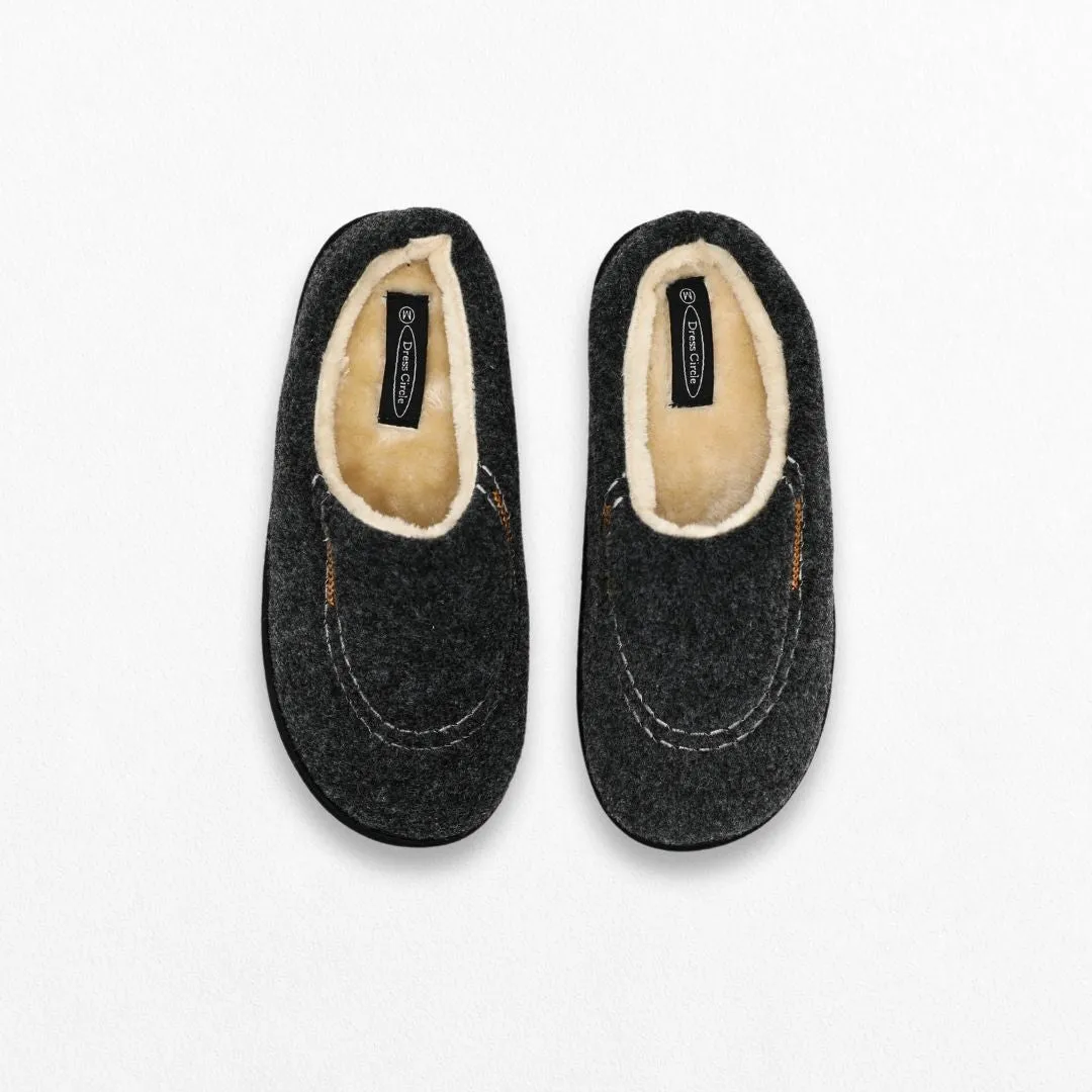 Men’s Closed Toe Fur Lined Slippers