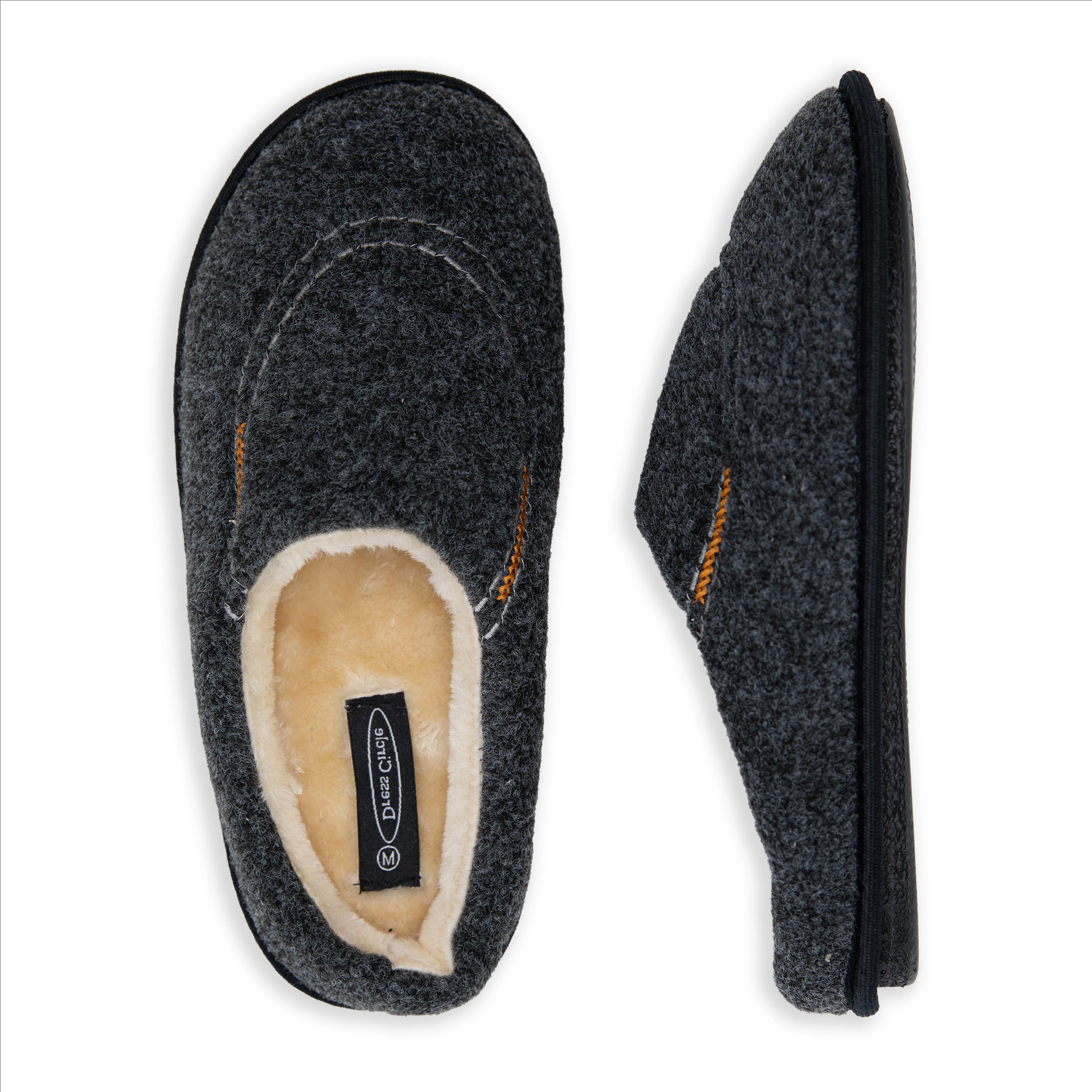 Men’s Closed Toe Fur Lined Slippers