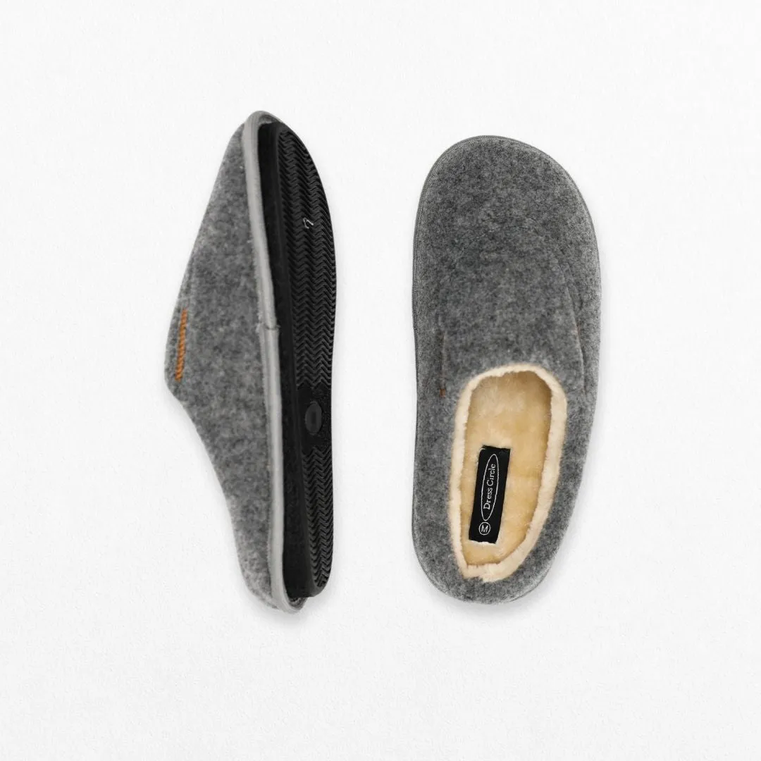 Men’s Closed Toe Fur Lined Slippers