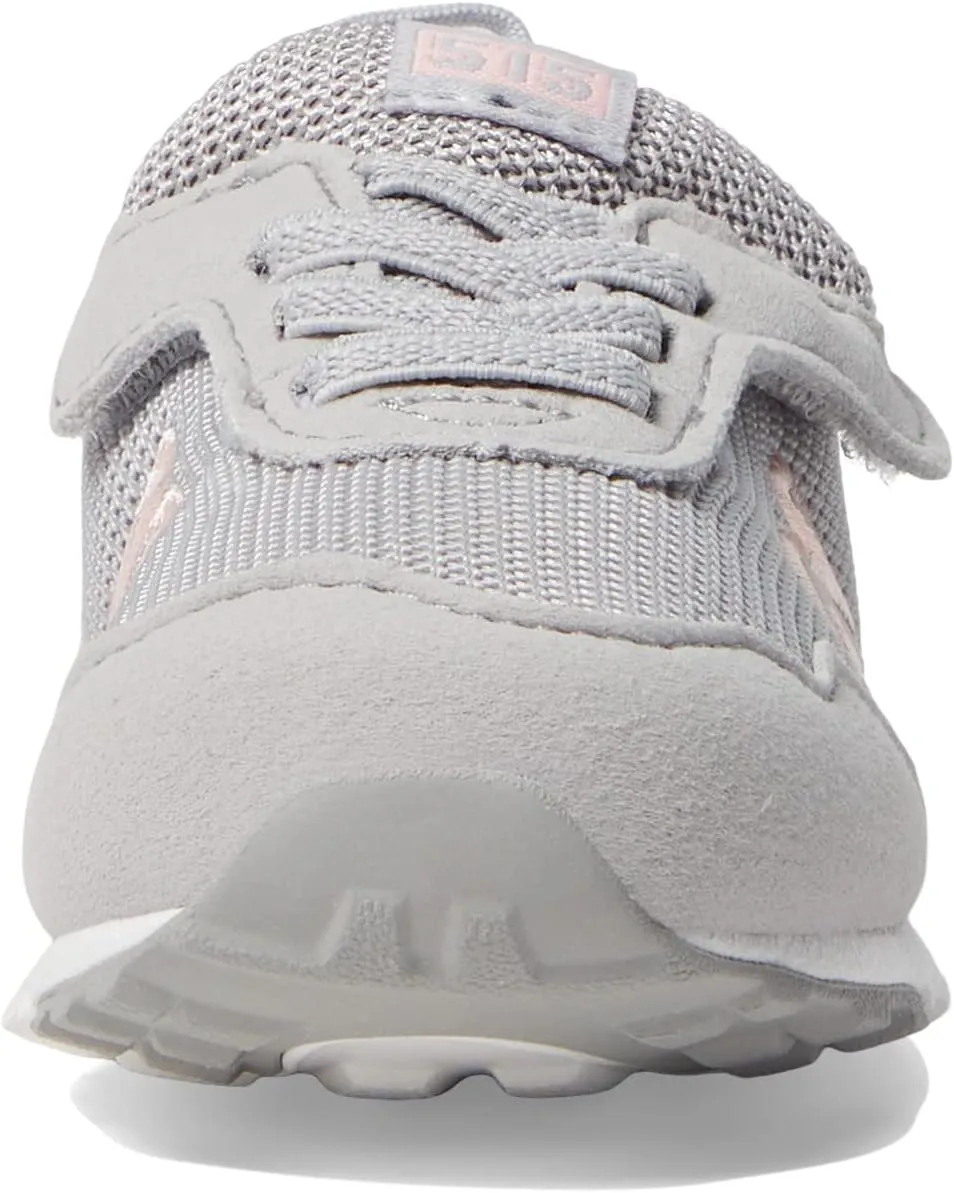 New Balance 515 New-B Hook-and-Loop Sneaker in Rain Cloud/Pink Haze