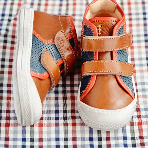 Ocra Boys Brown, Blue & Orange Hightop