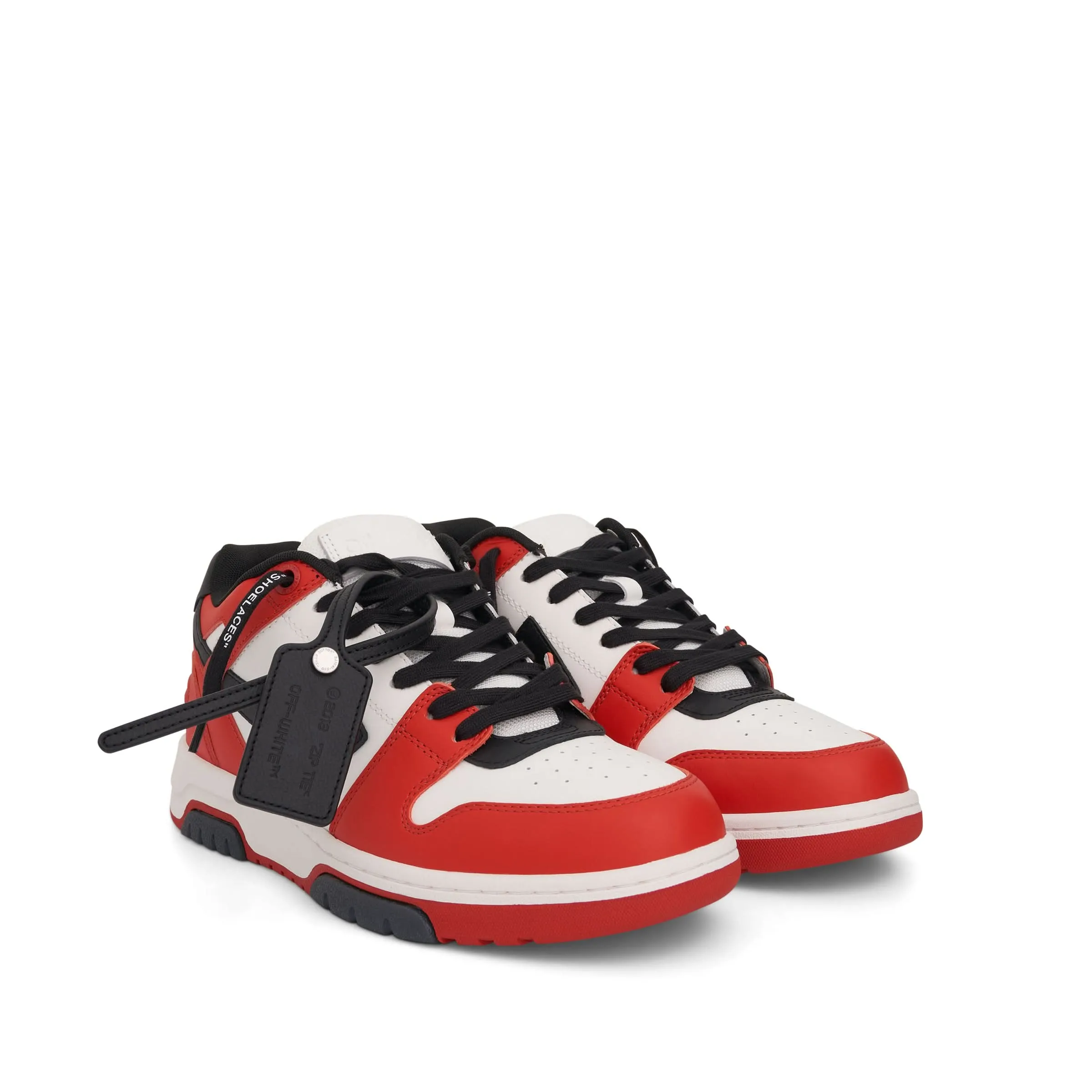 Out Of Office Leather Sneaker in Red/Black