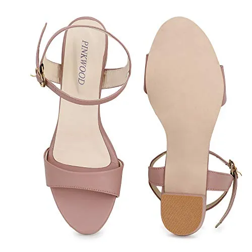 PINKWOOD Womens Pink Heeled Sandal - 6 UK ()