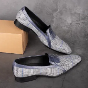 Plaid Pattern Breathable Slip-On Loafers