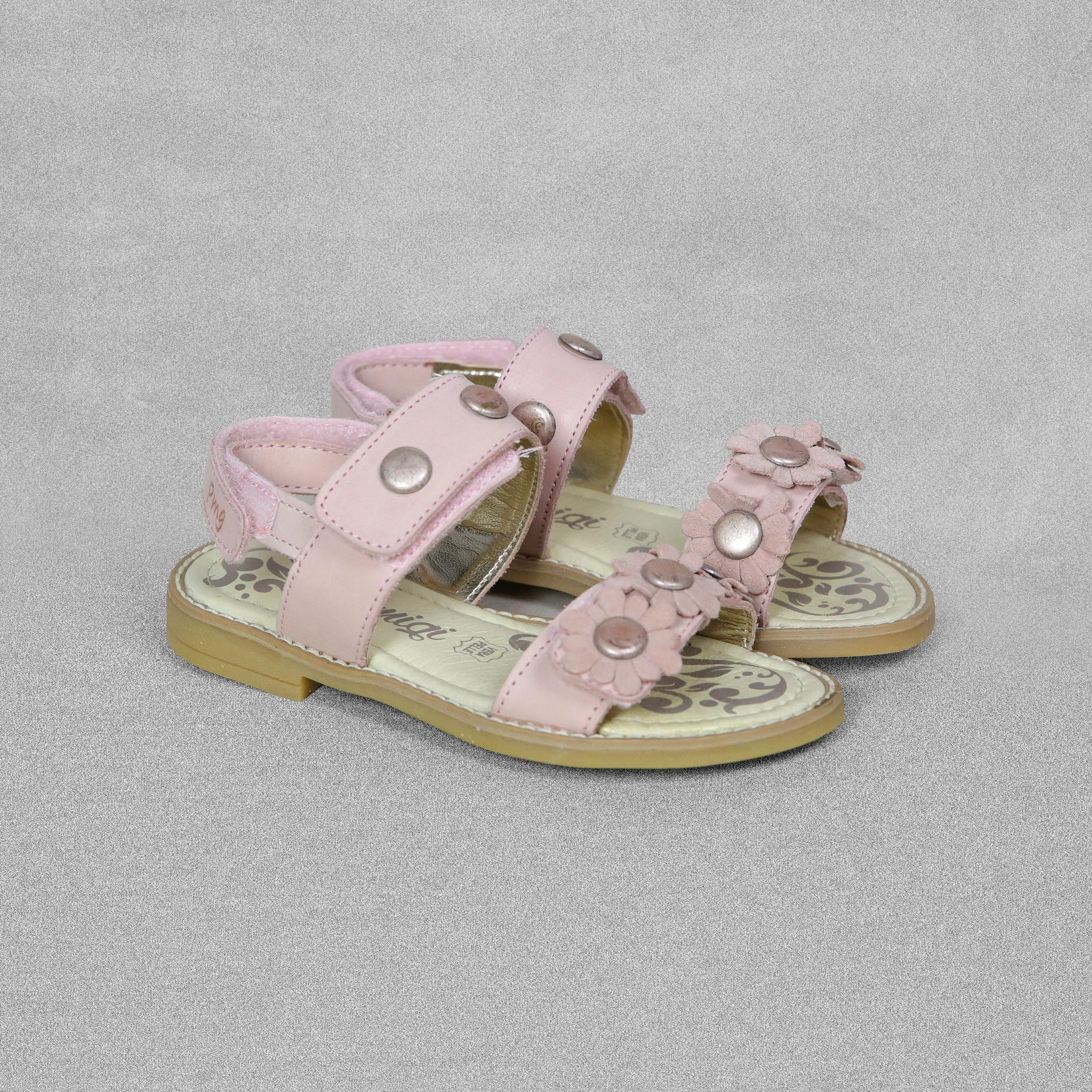 'Primigi' Girls Pale Pink Sandals with Velcro Straps - UK Child Size 12.5 / EU 31