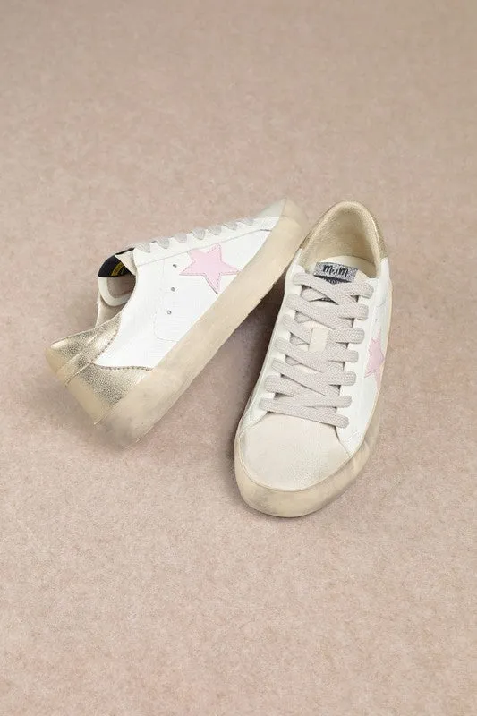 Sofia Pink Star Suede Sneaker