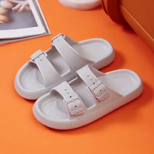 Strap Slippers - Soft Sole Pillow Slides