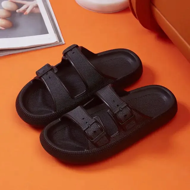 Strap Slippers - Soft Sole Pillow Slides