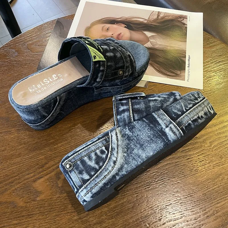 Strex Denim Platform Slides