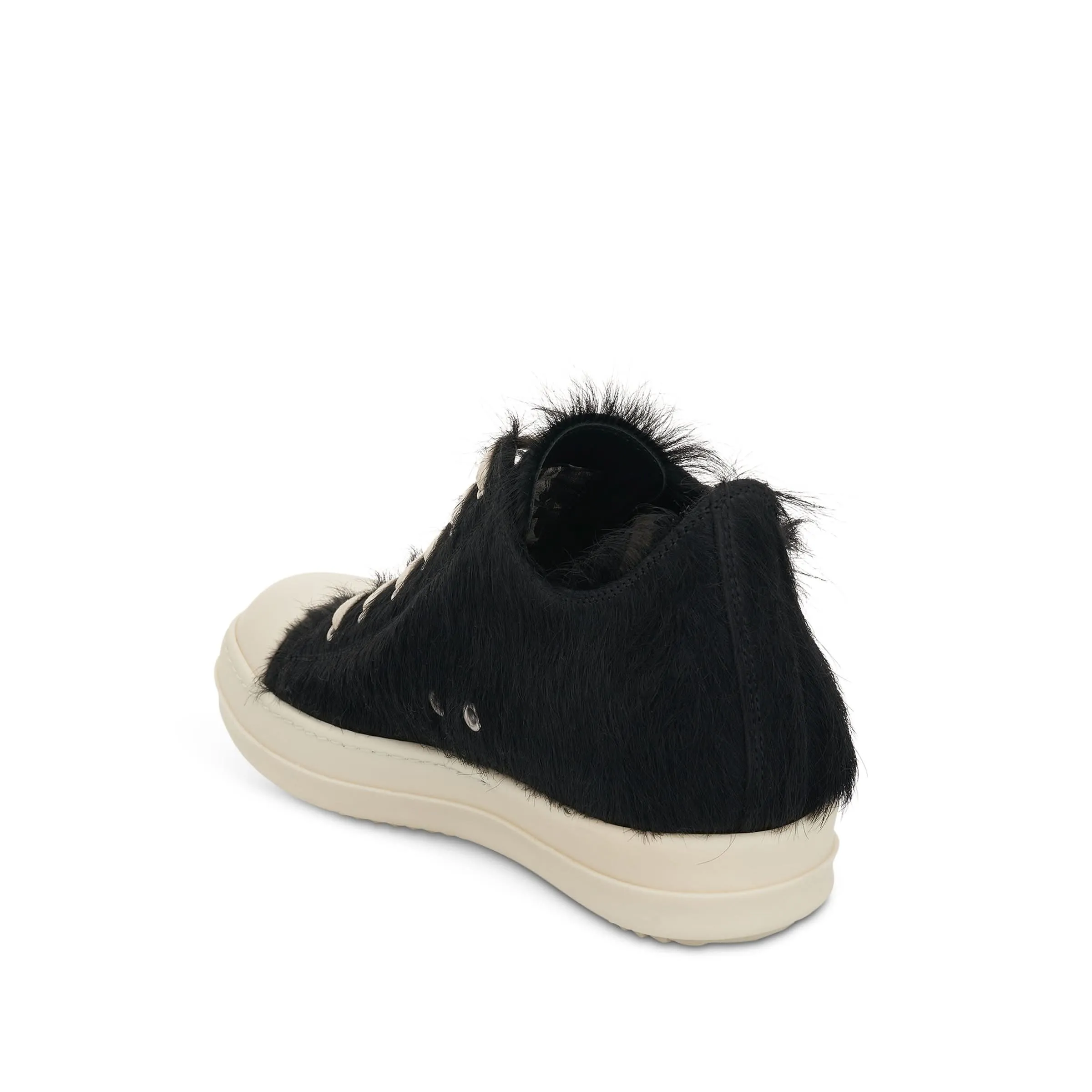 Strobe Low Fur Sneaker in Black/Milk