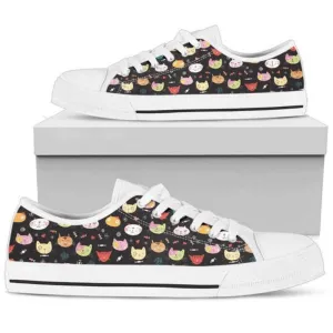 Stylish Mini Cat S Women Low Top Shoes - Trendy Footwear For Fashion, Cat Canvas Shoes