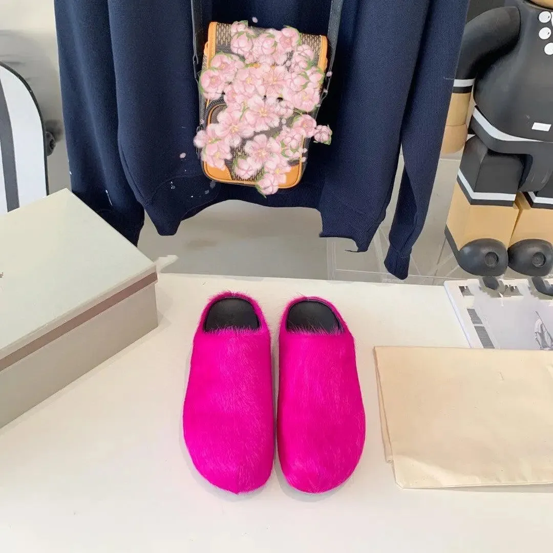 The Little Luxe Hot Pink Mules