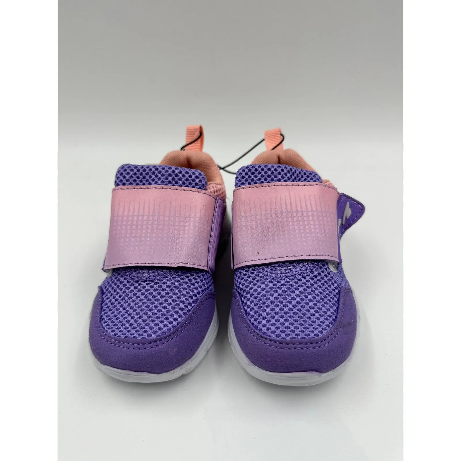 Toddler/Small Kid Size 8, Pink and Purple Strap Lace Sneakers