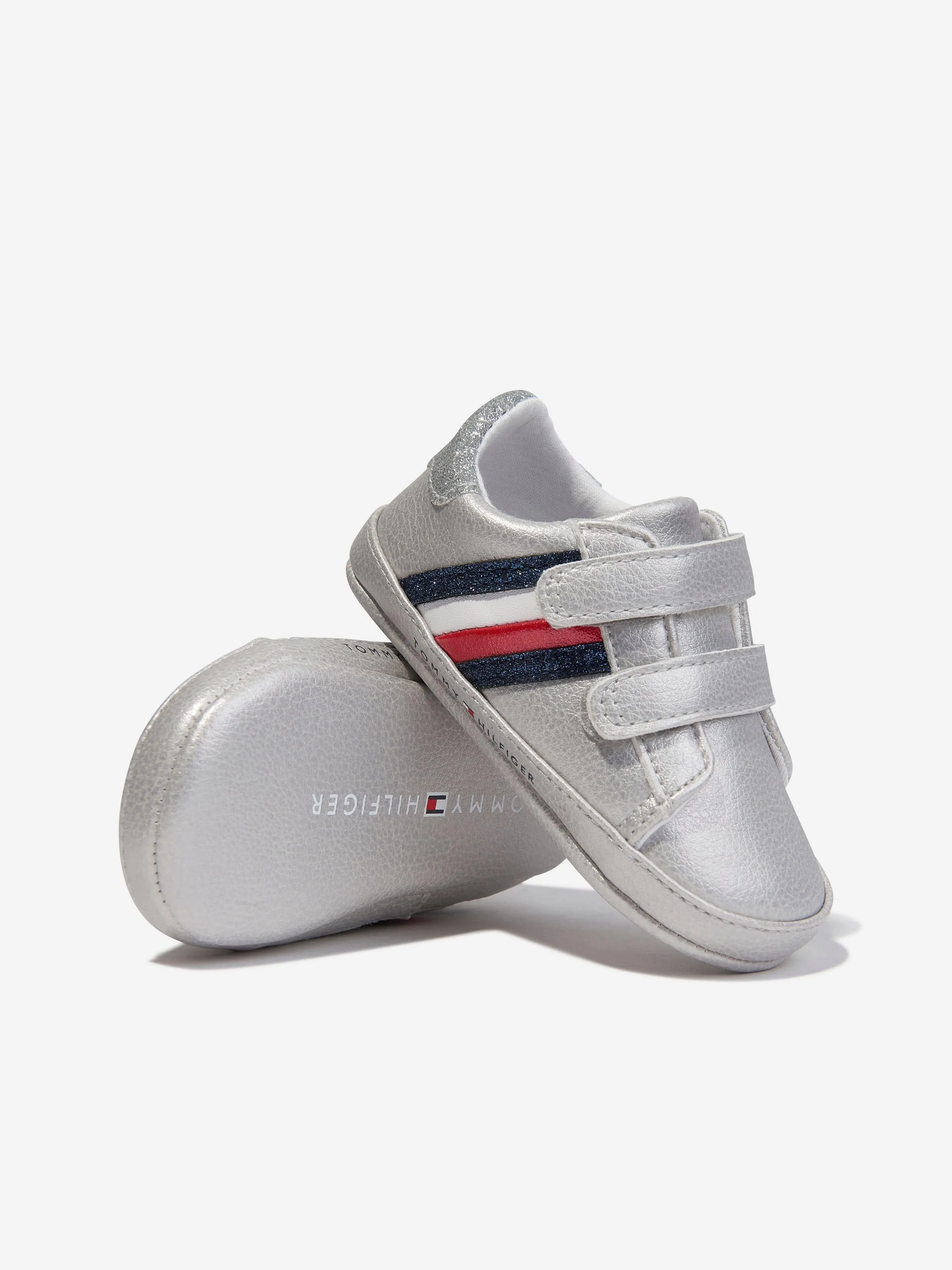 Tommy Hilfiger Baby Girls Striped Velcro Trainers