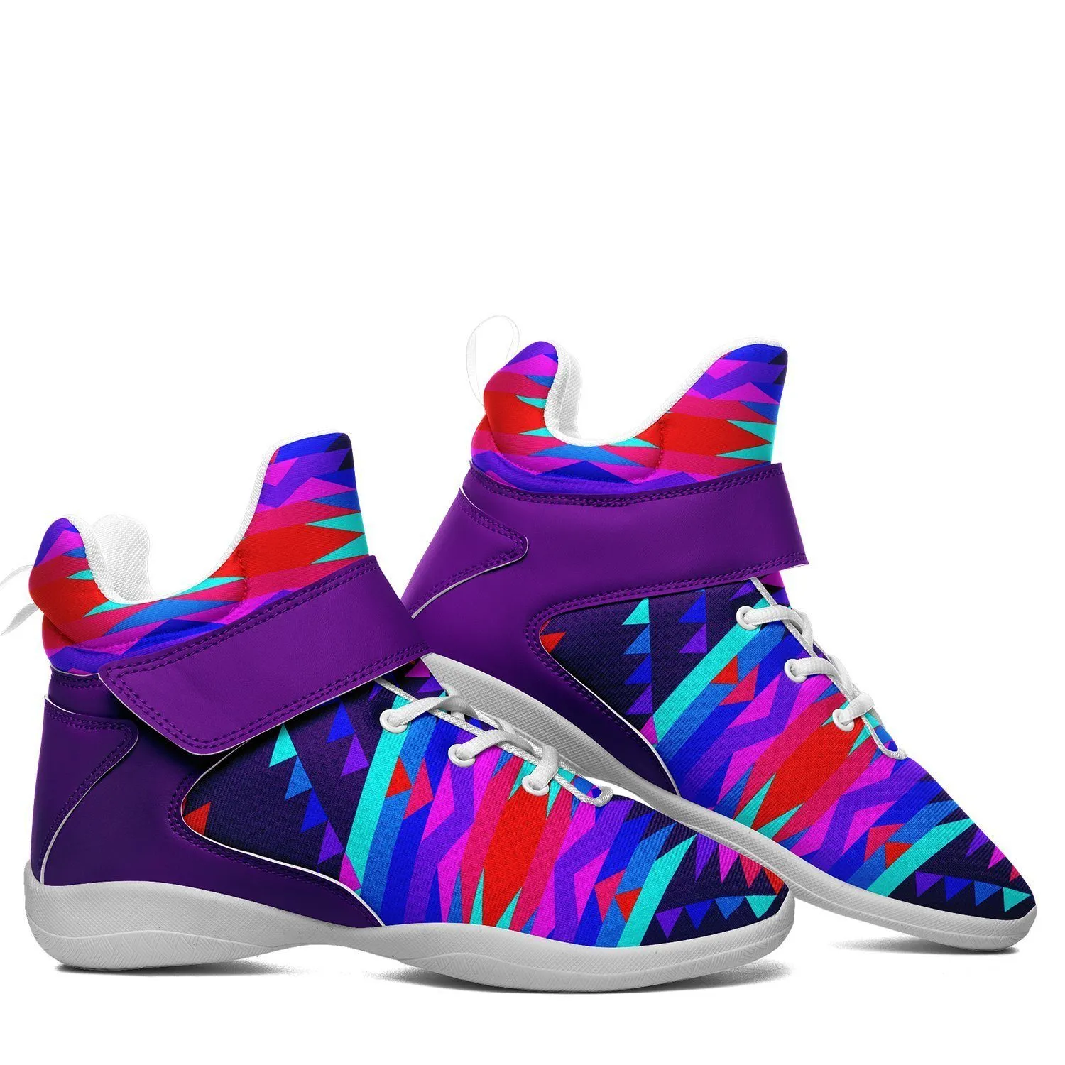 Visions of Peace Ipottaa Basketball / Sport High Top Shoes - White Sole