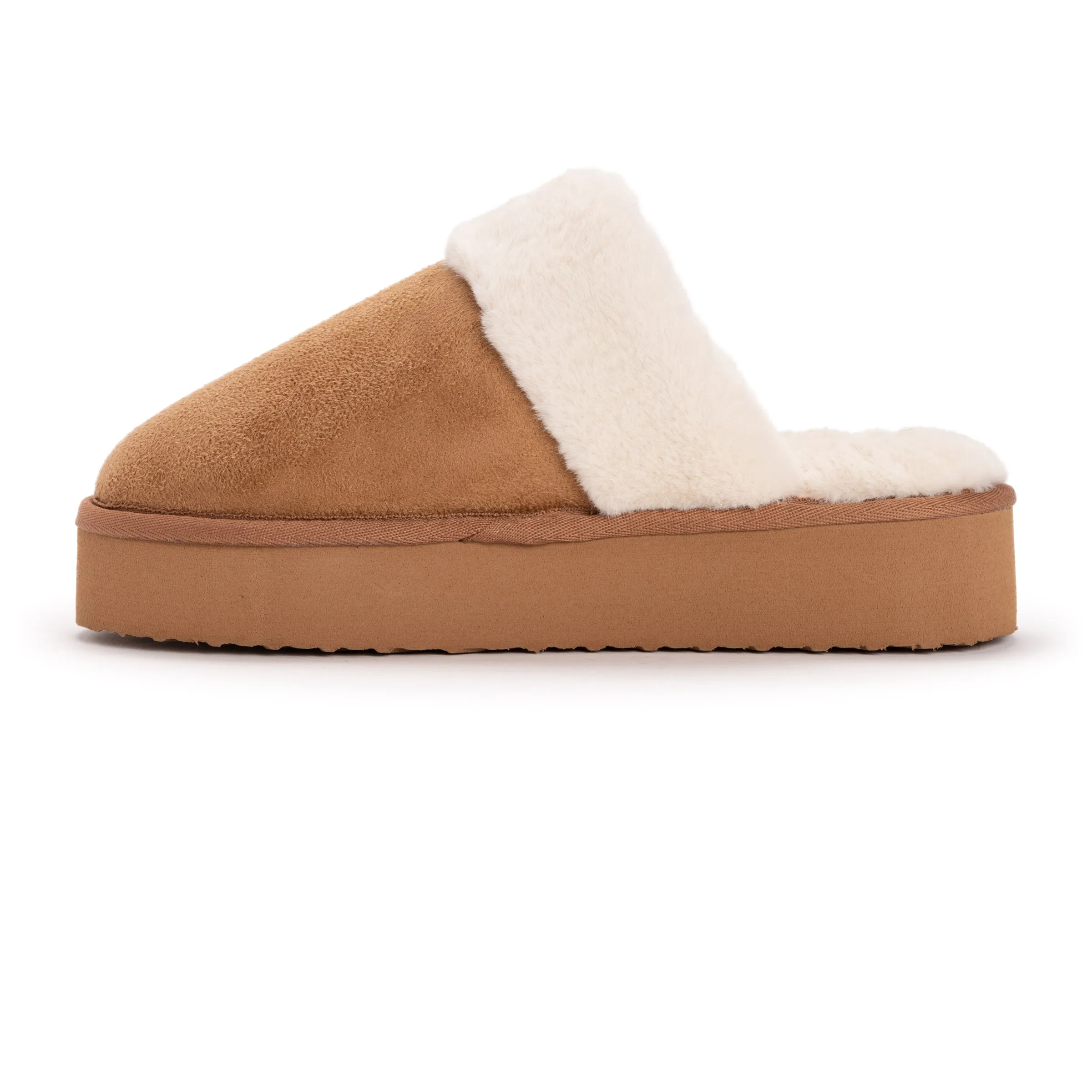 Women's Microsuede Platform Scuff Slipper