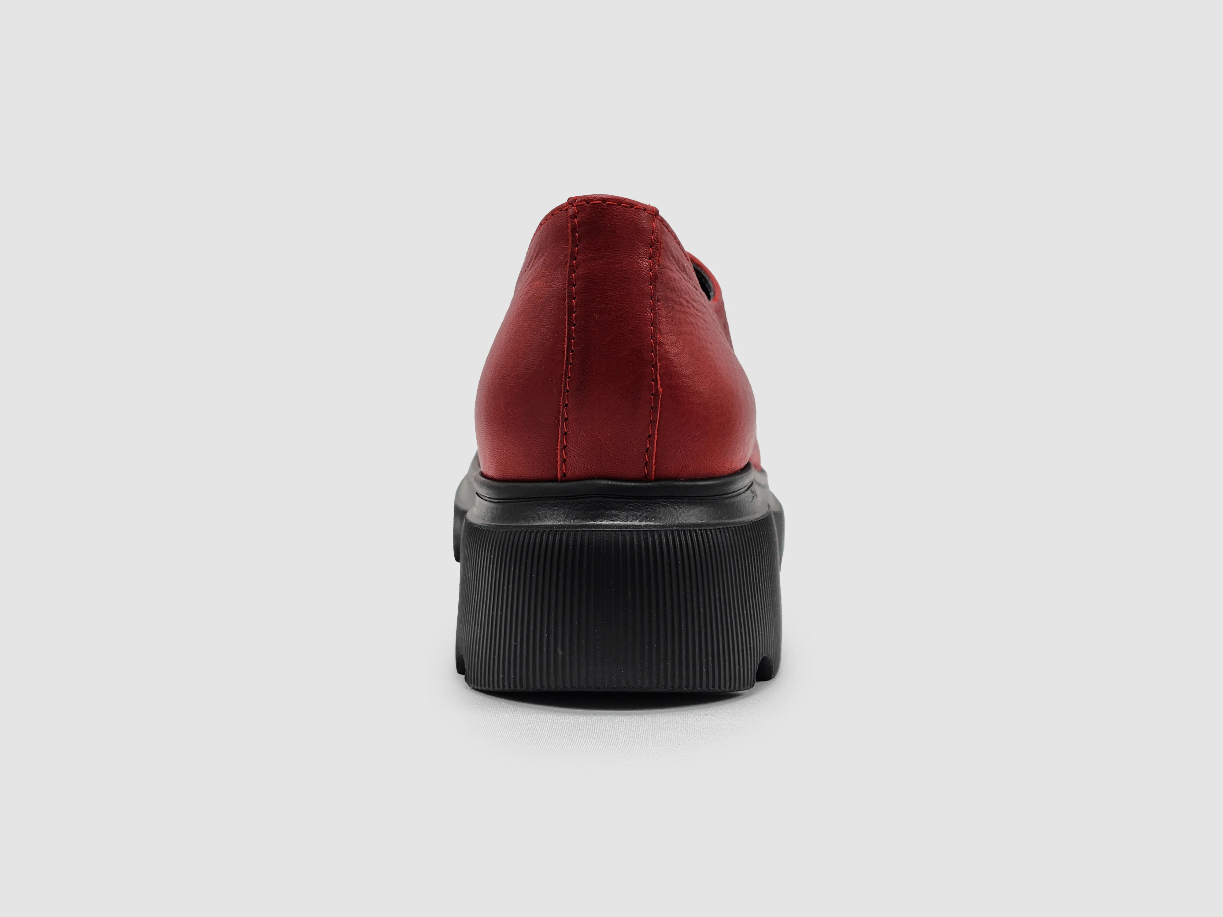 Women's Modern Low-Top Leather Shoes - Red