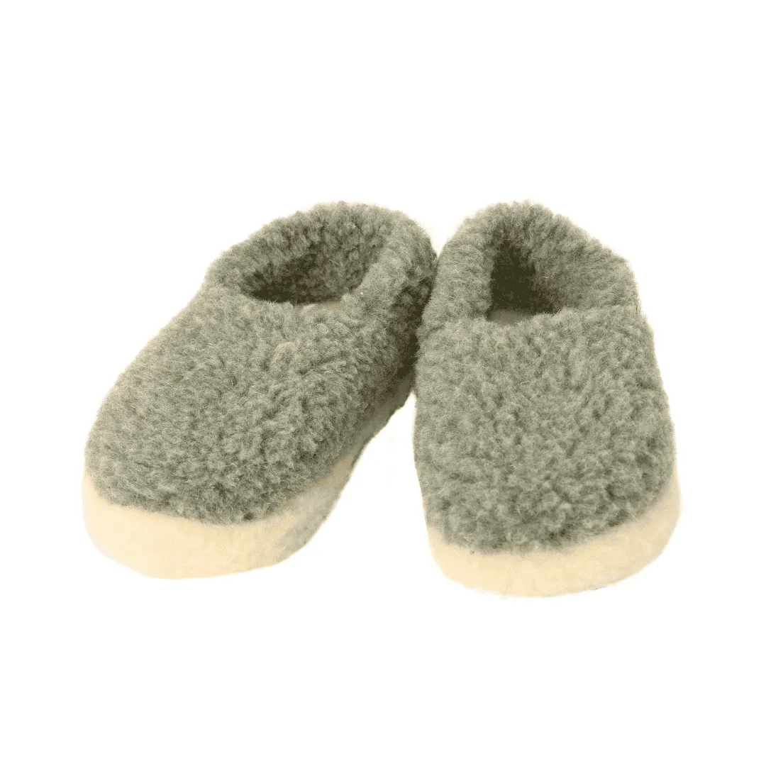 Wool slippers Green