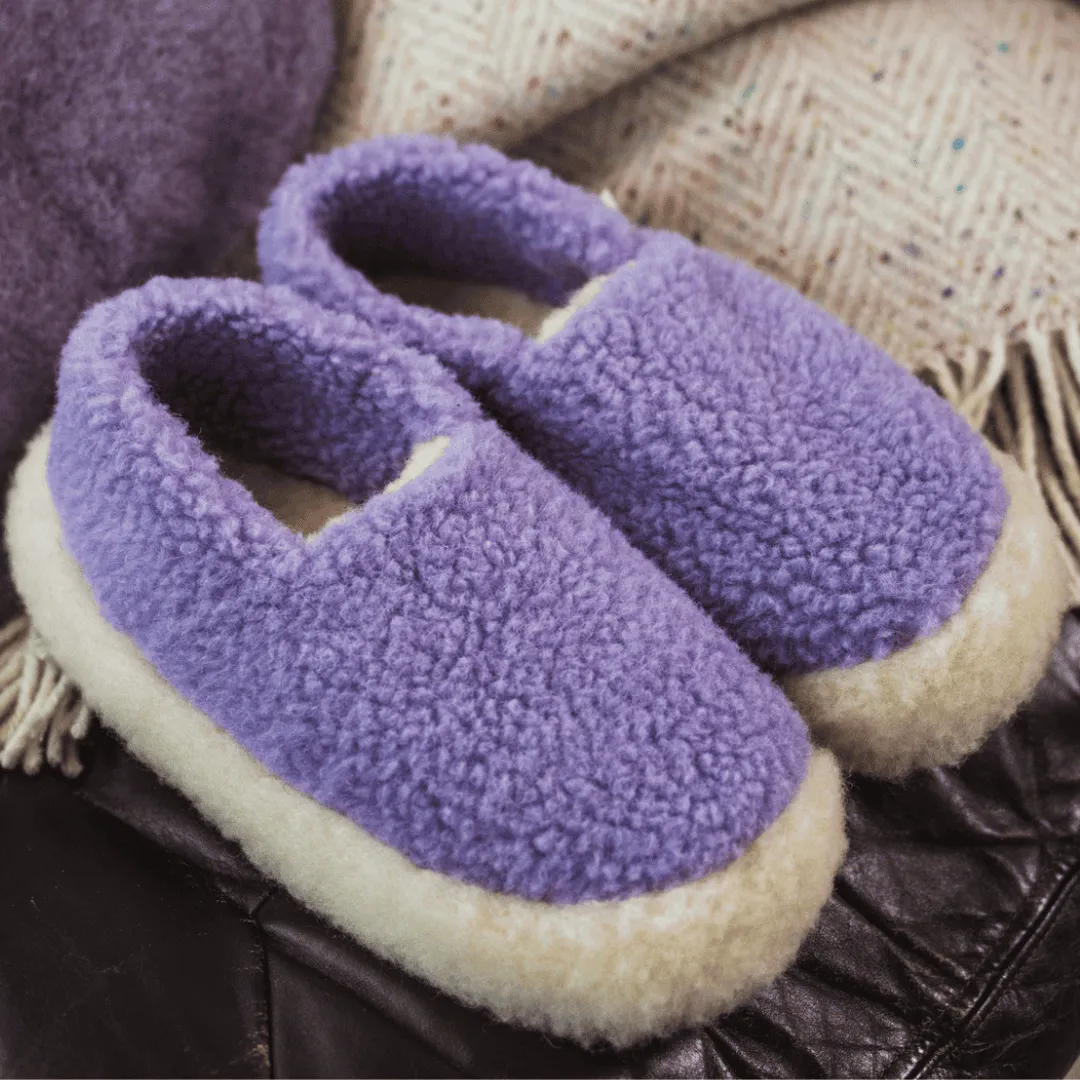 Wool slippers Lavender